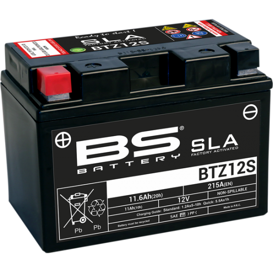 SLA werksseitig aktivierte wartungsfreie AGM-Batterien BATTERY BS BTZ12S SLA