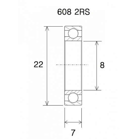 Max Lager BEARING MAX 8X22X7MM