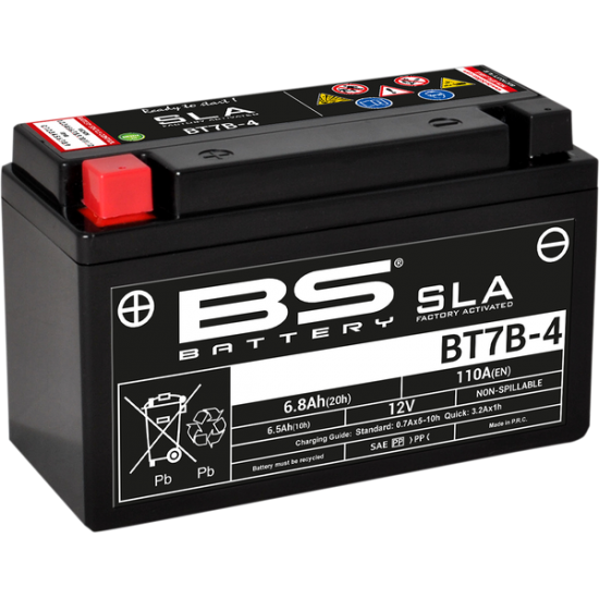 SLA werksseitig aktivierte wartungsfreie AGM-Batterien BATTERY BS BT7B-4 SLA
