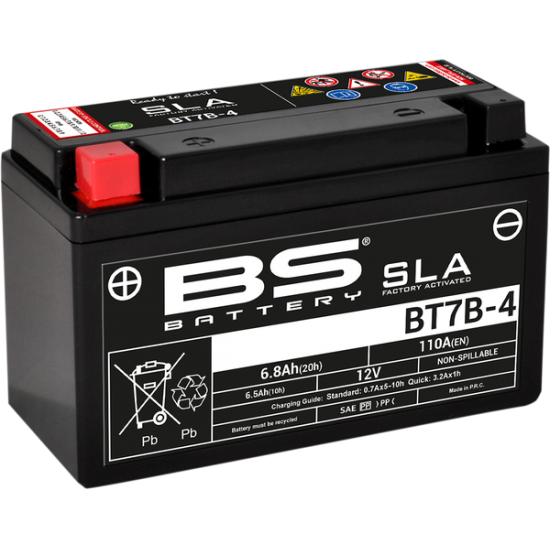 SLA Factory- Activated AGM Maintenance-Free Battery BATTERY BS BT7B-4 SLA