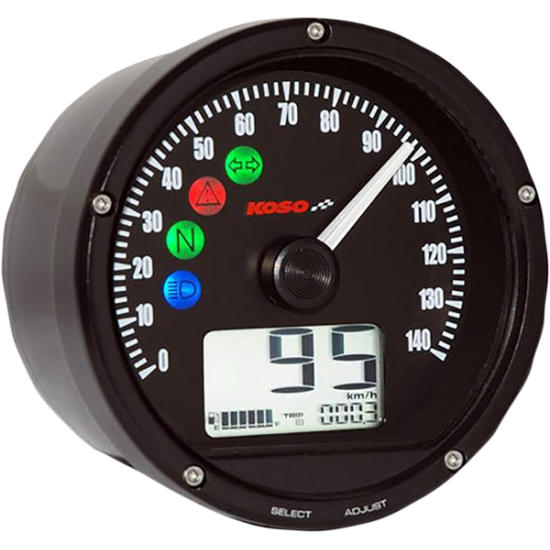 Digital-Tachometer/Drehzahlmesser D75 TACHOMTR BK 0-140 KMH