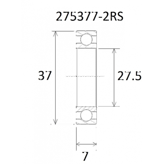 B3 Lager BEARING B3 27.5X37X7MM