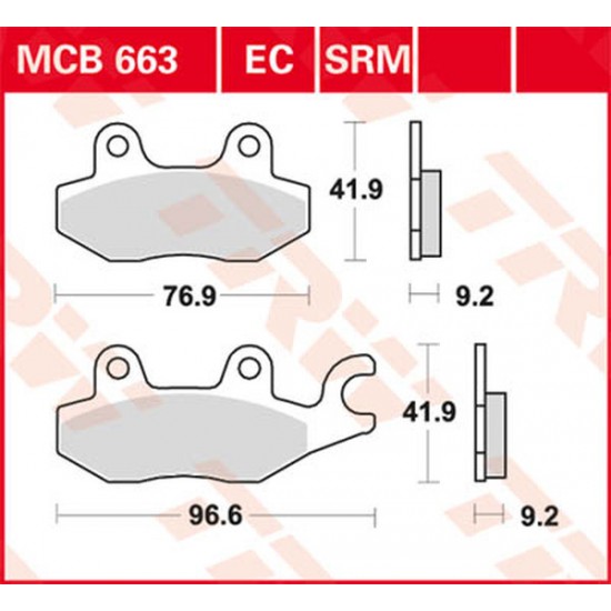 All Round Ceramic Brake Pads BRAKE PAD TRW MCB663