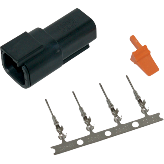 Deutsch DTM Plug and Receptacle Kit CONN KIT 4POS 74104-98BK