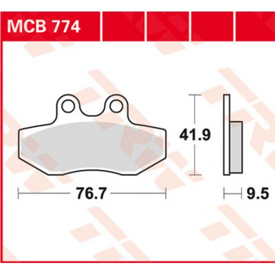 All Round Ceramic Brake Pads BRAKE PAD TRW MCB774