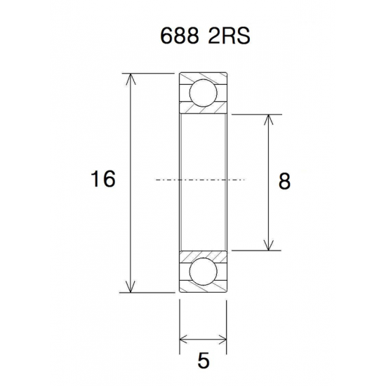 Max Lager BEARING MAX 8X16X5MM