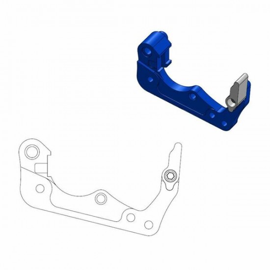 Versatzhalterung für OEM-Bremssattel BRAKE CALIPER ADAPTOR BLUE