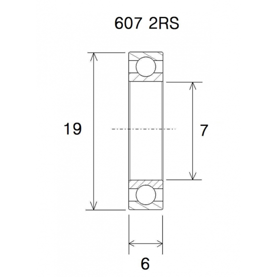 B5 Bearing BEARING B5 7X19X6MM