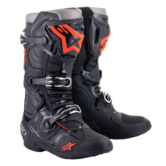 Tech 10 Boots BOOT TECH 10 BLACK/RED FL 11