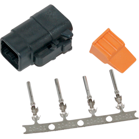 Deutsch DTM Plug and Receptacle Kit CONN KIT 4POS 74114-98BK