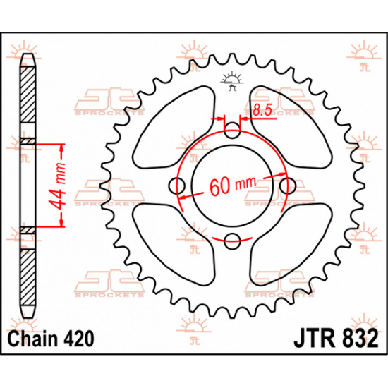 Kettenrad SPROCKET REAR 38T 420