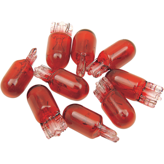 Marker Light Wedge Bulb BULB RED 5W T10 10PK