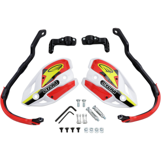 Ultra Probend CRM Wrap Around Handguards for 1-1/8" Handlebars GUARD HAND OS ULT WHT/RED