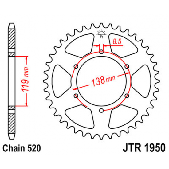 Kettenrad REAR SPROCKET 48T 520