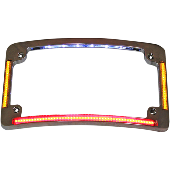 All-in-One License Plate Frame FRAME LP RADIUS CHROME