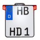 All-in-One 2.0 License Plate Holder w/ LED Plate Lights, Brake and Rear Lights LIC.PLT.2IN1 W/TL BK