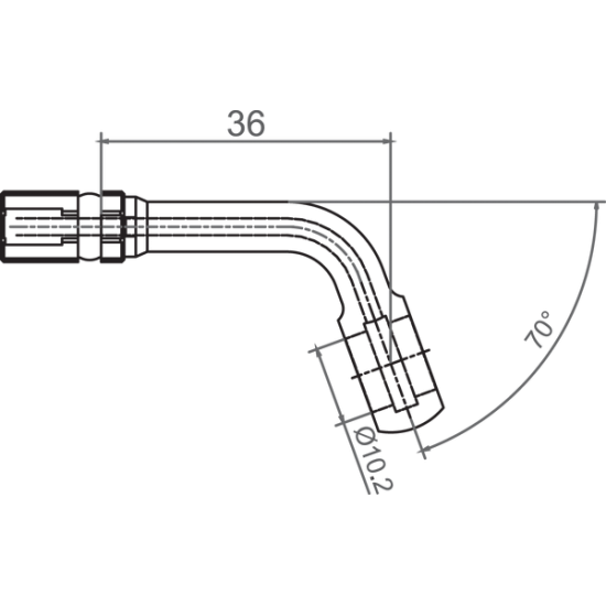 Banjo Varioflex Fitting BANJO M10 70 SL