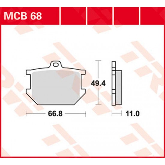 All Round Ceramic Brake Pads BRAKE PAD TRW MCB68