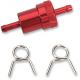 Anodized Aluminum Fuel Filter GAS FILTER RED 1/4
