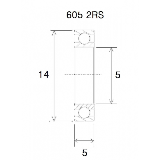 B5 Lager BEARING B5 5X14X5MM