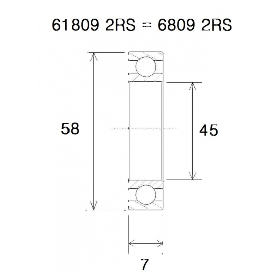 Max Lager BEARING MAX 45X58X7MM