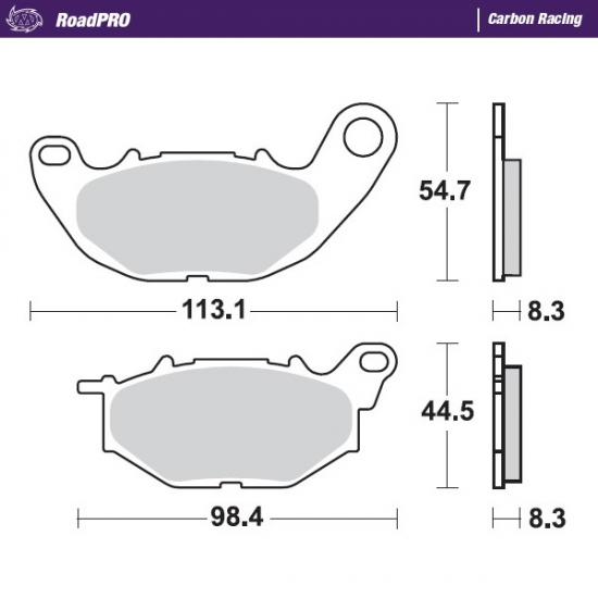 RoadPRO Karbon Racing Bremsbeläge BRAKE PAD CARBON RACING