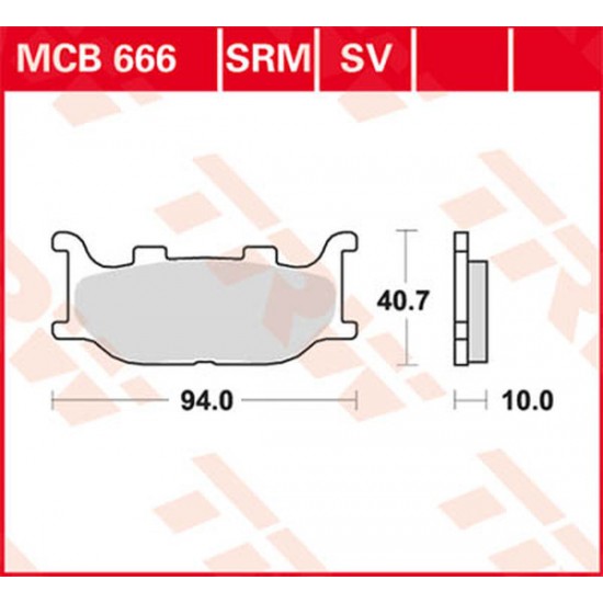 All Round Ceramic Brake Pads BRAKE PAD TRW MCB666