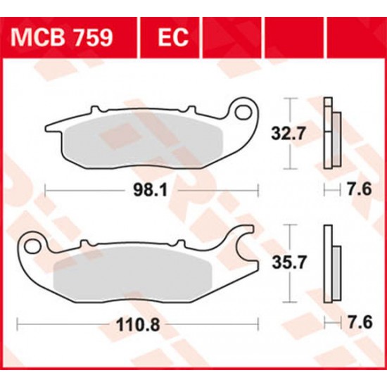 All Round Ceramic Brake Pads BRAKE PAD TRW MCB759