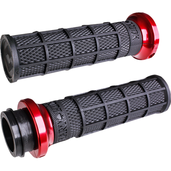 Harley Hart-Luck Signature V-Twin Lock-On™ Grips VTWIN HART LUCK BK/RD