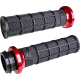 Harley Hart-Luck Signature V-Twin Lock-On™ Grips VTWIN HART LUCK BK/RD