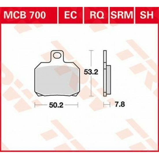 All Round Ceramic Brake Pads BRAKE PAD TRW MCB700