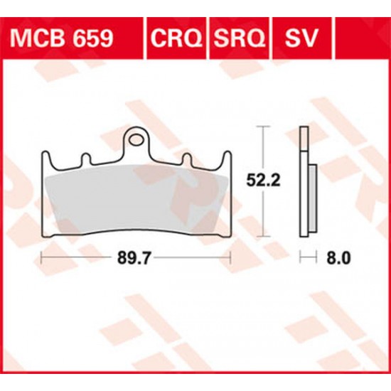 All Round Ceramic Brake Pads BRAKE PAD TRW MCB659