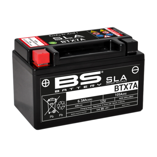 SLA werksseitig aktivierte wartungsfreie AGM-Batterien BATTERY BS BTX7A SLA