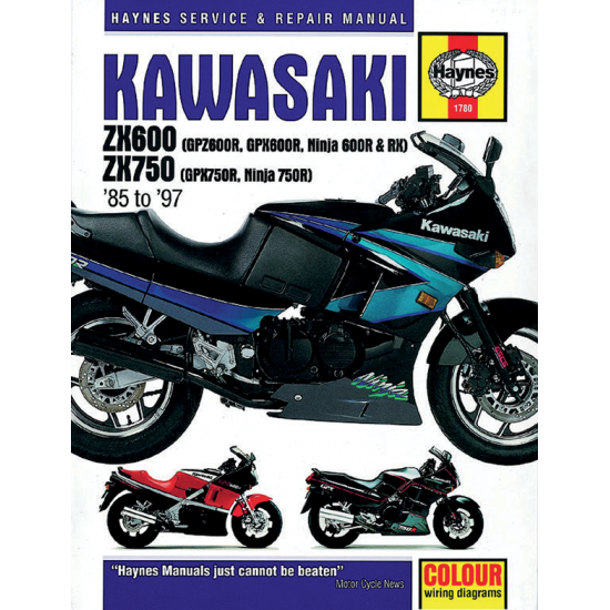 Motorcycle Repair Manual MANUAL KAW ZX600 NINJA