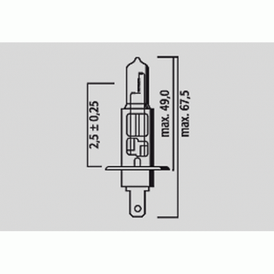 Halogen Headlight Bulbs BULB H1 12V 55W P14,5S