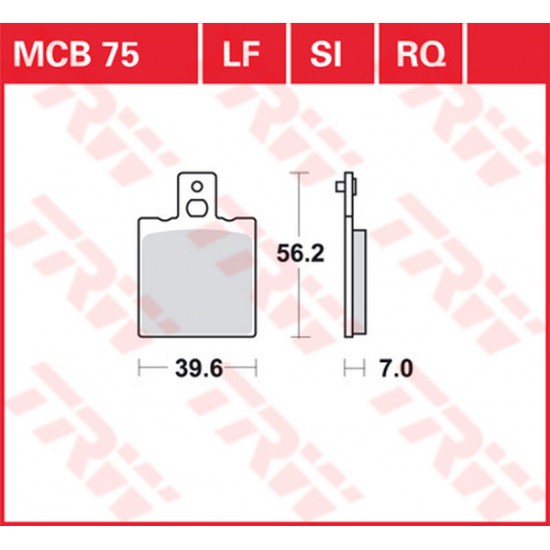 All Round Ceramic Brake Pads BRAKE PAD TRW MCB75