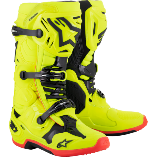 Tech 10 Boots BOOT TECH 10 YLW/BK/RD 9