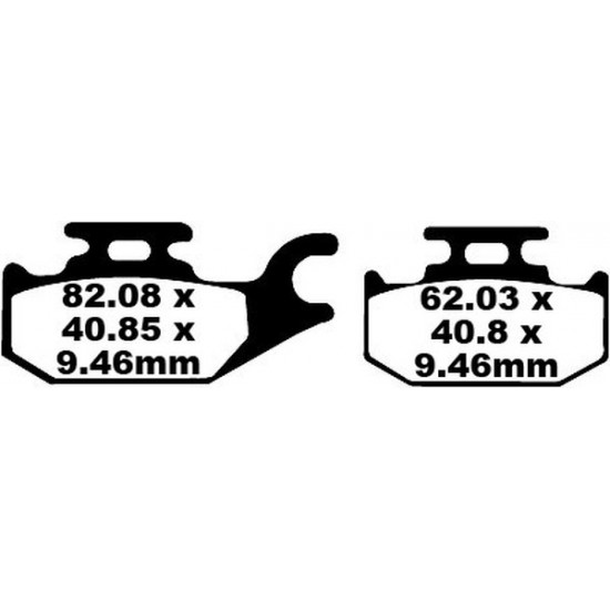 SFA Organische Roller-Bremsbeläge BRAKE PAD SFA ORG SCOOTER