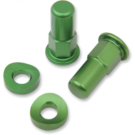 Hohe Reifenhaltermuttern-/Distanzbuchsen-Set RIM LOCK KIT GREEN