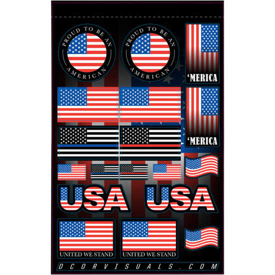 Decal Sheet DCOR DECAL SHEET USA