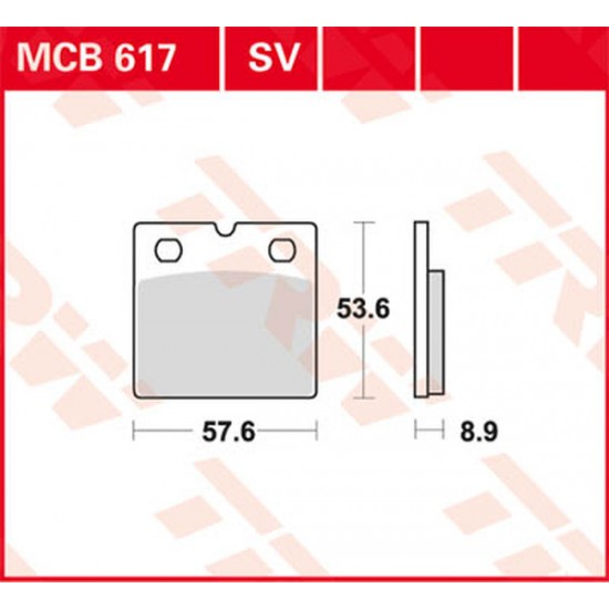 All Round Ceramic Brake Pads BRAKE PAD TRW MCB617