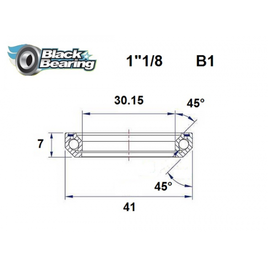 Steuersatz-Lager HB 30.15X41X7MM 45°/45°