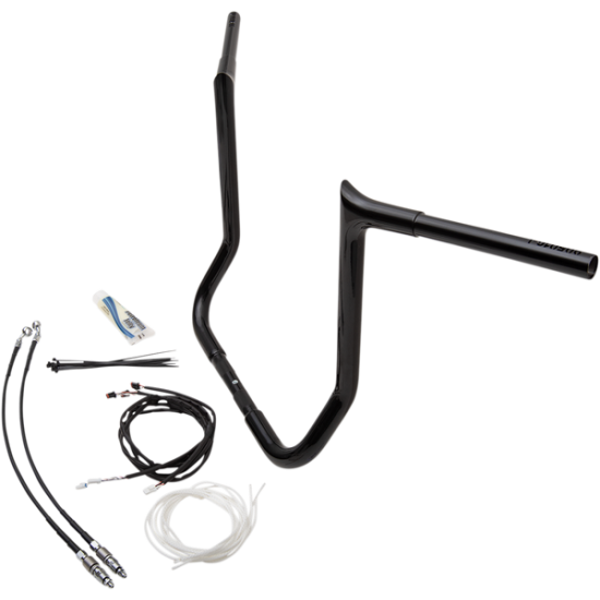 Kit mit 1-1/4" EZ Install Lenker mit spitzen, oberen Biegungen HANDLEBAR 16 BL PT L FL