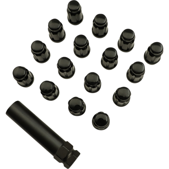 Splined Lug Nut LUGNT 12X1.50 SPLN BK 16P