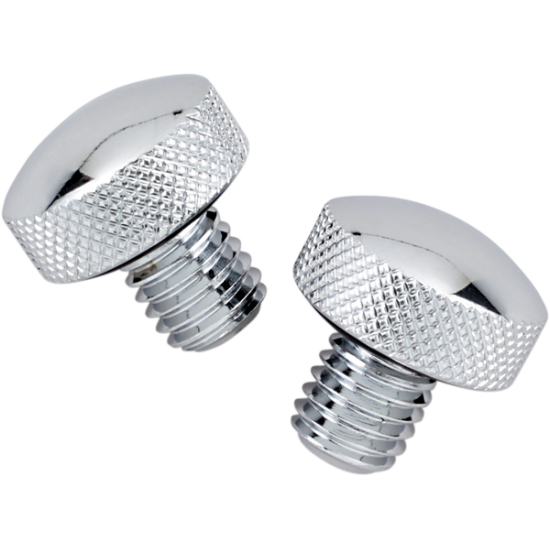 Chrome Knurled Bolt Kit for Softail Seat KNRLD SEAT BLT 86-07 FLST