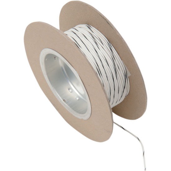 OEM farbige Drahtspule WIRE 18G 100' WHITE/BLACK