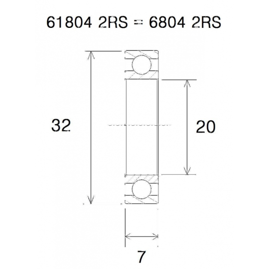 B5 Lager BEARING B5 20X32X7MM