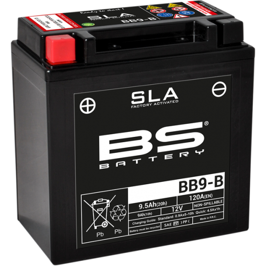 SLA Factory- Activated AGM Maintenance-Free Battery BATTERY BS BB9-B SLA