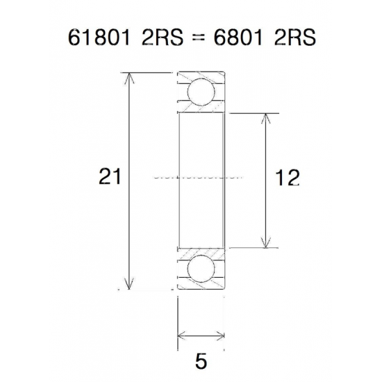 Max Bearing BEARING MAX 12X21X5MM