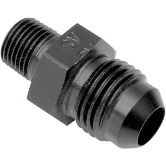 Oil Line Fitting ADPTR -06 TO 1/4NPT BLK ALU Oil Line Fitting ADPTR -06 TO 1/4NPT BLK ALU
